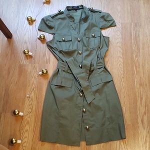 Express Army Style Olive Green Dress Size 8